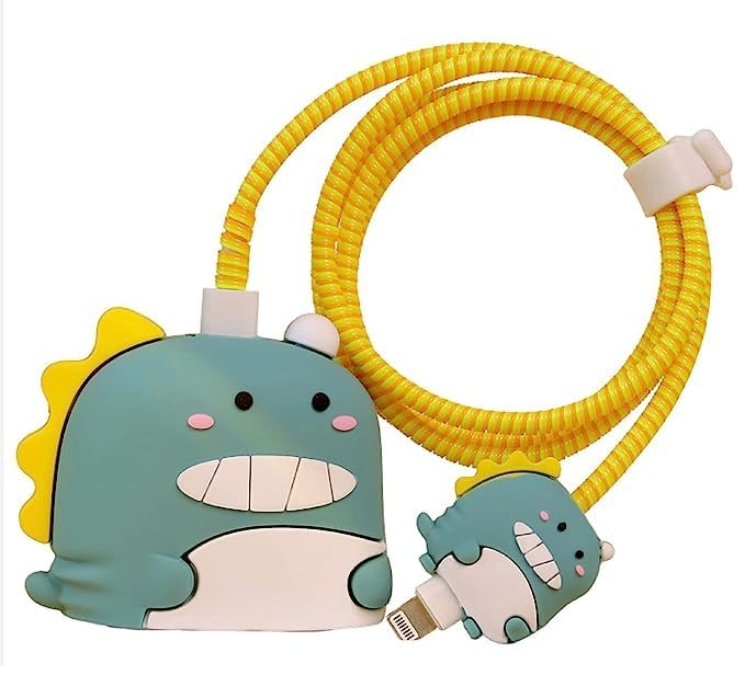 MIDOS Compatible with iPhone Charger Case Cover, 3D Cartoon Character Silicone Cover for iPhone 18w / 20W Power Adapter Charger 360 Degree Full Protection (Dinasaur) (B0CNZ1LNYH) Amazon Price History, Amazon Price Tracker
