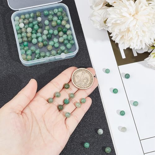 GOMAKERER About 126 Pcs Natural Stone Beads 6-6.5mm - Image 3