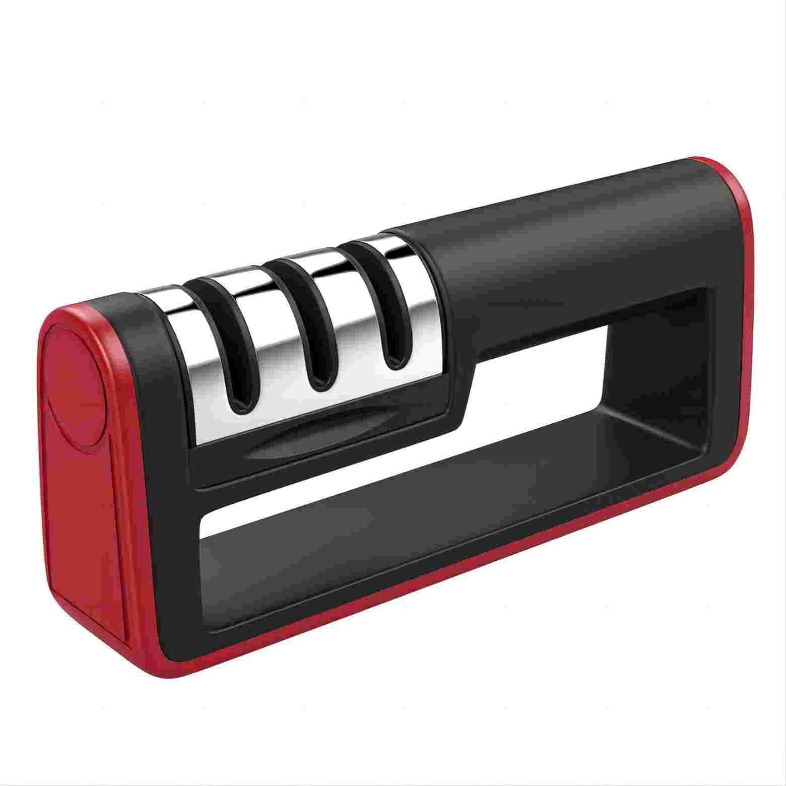 Knife Sharpener 3-Stage Kitchen Knife Sharpener System - Coarse Medium and Fine Knife Sharpner