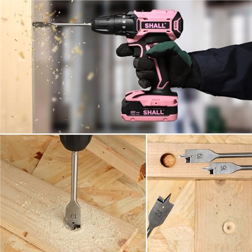 SHALL 8-Piece Wood Spade Drill Bits Set, 1/4 Inch Quick Change Hex Shank, Ø 6-32 mm, Flat Wood Drill Bit, Storage Pouch Included 6 SHALL 8-Piece Wood Spade Drill Bits Set, 1/4 Inch Quick Change Hex Shank, Ø 6-32 mm, Flat Wood Drill Bit, Storage Pouch Included - Image 6