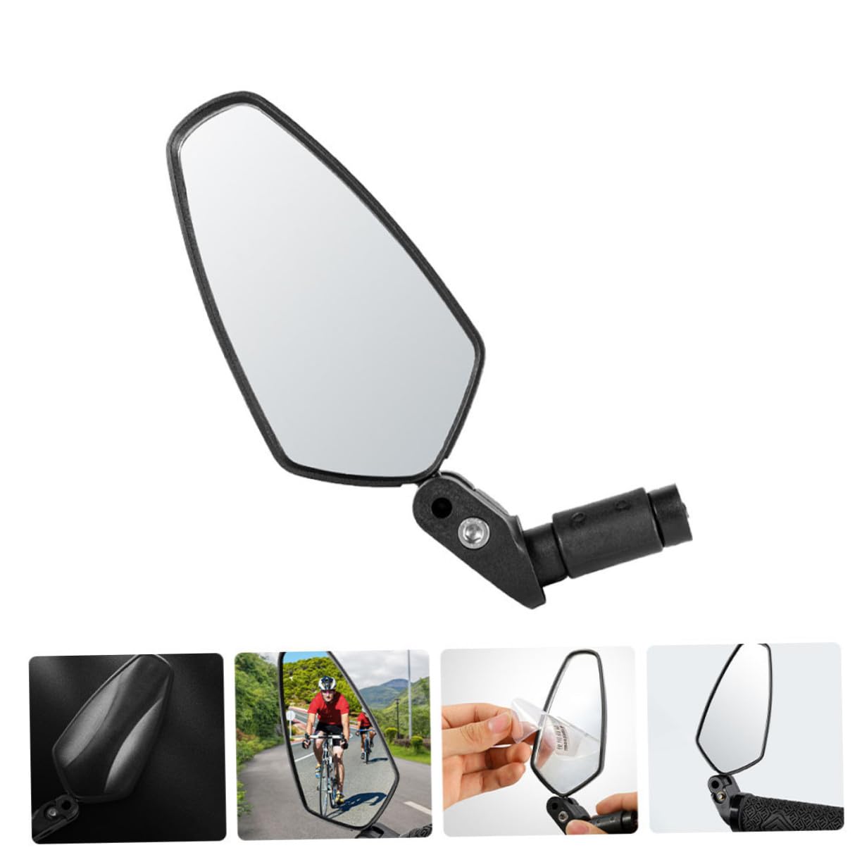 2 Specchietti Retrovisori Bicicletta Convesso HD Riflettente per Mountain Bike e Manubrio Design Pieghevole e Resistente Facile Installazione per Sicurezza su