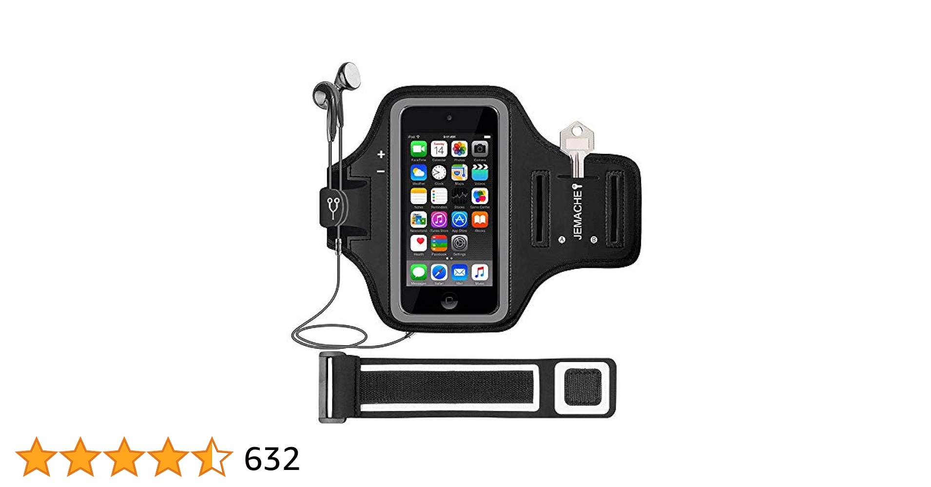 Igadgitz Pink Reflective Anti-Slip Neoprene Sports Gym Jogging Armband For Apple