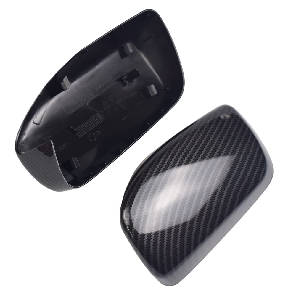 1 Paio Calotta Specchio Retrovisore a Sinistra Destra Coperchi a specchio laterale per B-MW 5 Serie E60 E61 E63 E64 2004-2008 (Fibra di Carbonio)