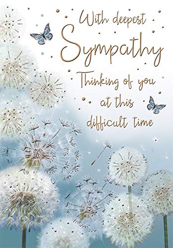 Sad Loss - Gold Foiled Deepest Sympathy Card - Thinking of You