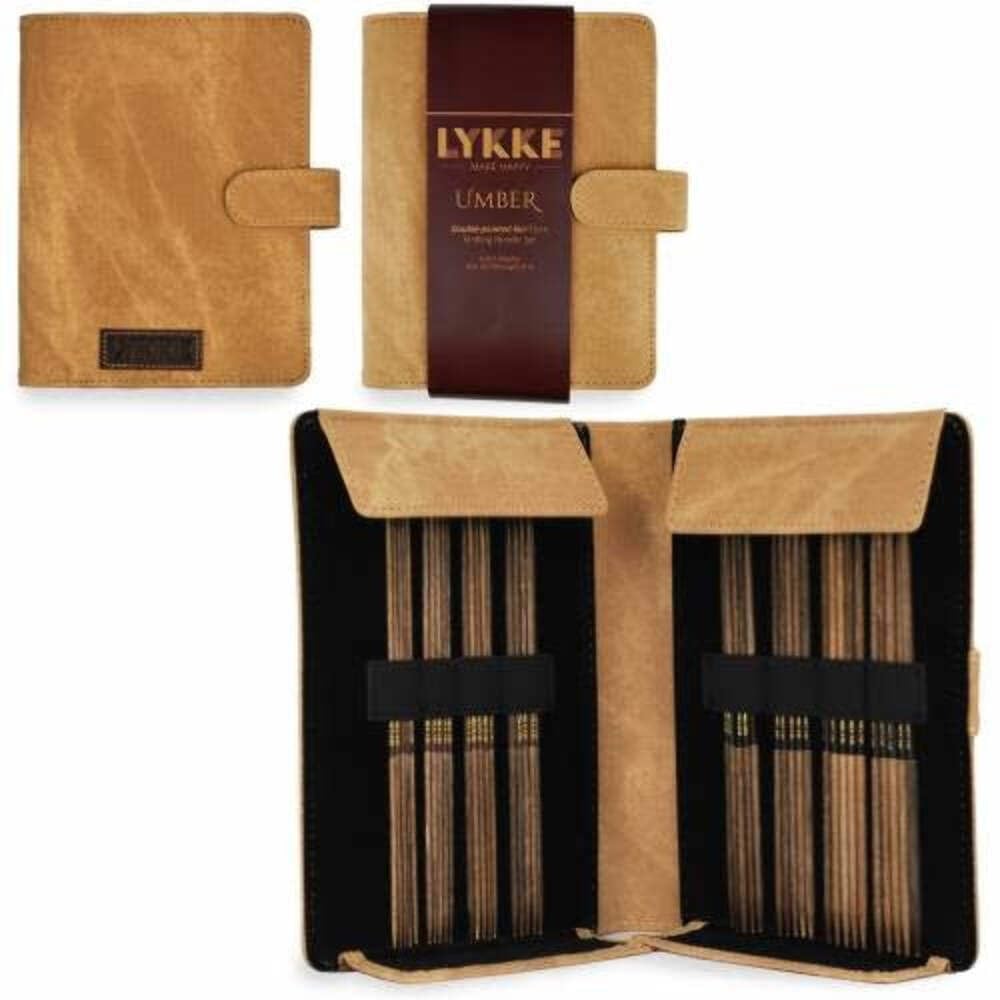 Lykke Driftwood 5144170 Nadelset Nadelspiele, Holz, Umber, Small US 0-5 Set Pouch