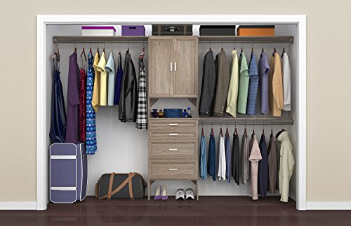 Closetmaid Suitesymphony Closet Organizer With Shelves, 2 Doors, 4 Drawers, 25-Inch-Natural Gray #TOP3