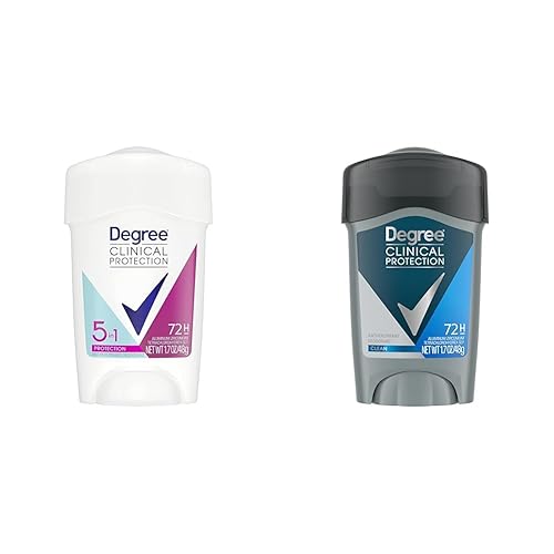 Degree Clinical Protection Desodorante antitranspirante 72 horas de protección contra el sudor y el olor, unisex, en barra, aroma fresco