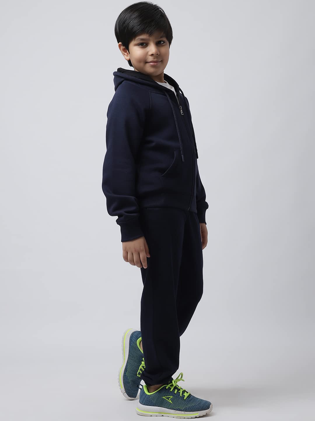 Rute Kids Boys Fleece Hoodie Sweatshirts | Joggers | Tracksuit | Tracksuit Full Sleeves for Boy's Navy Blue BTST-2595NBL_11-12Y 2