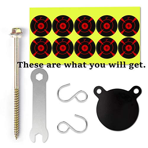Wingswinmax Hanging Target 1/5" Thick 1"+3" Air Gun Targets Set With Slpatter Target Stickers Screwed-Type Airsoft Target Bb Gun Target Slingshot Target Practice(1"+3" Set) #TOP7