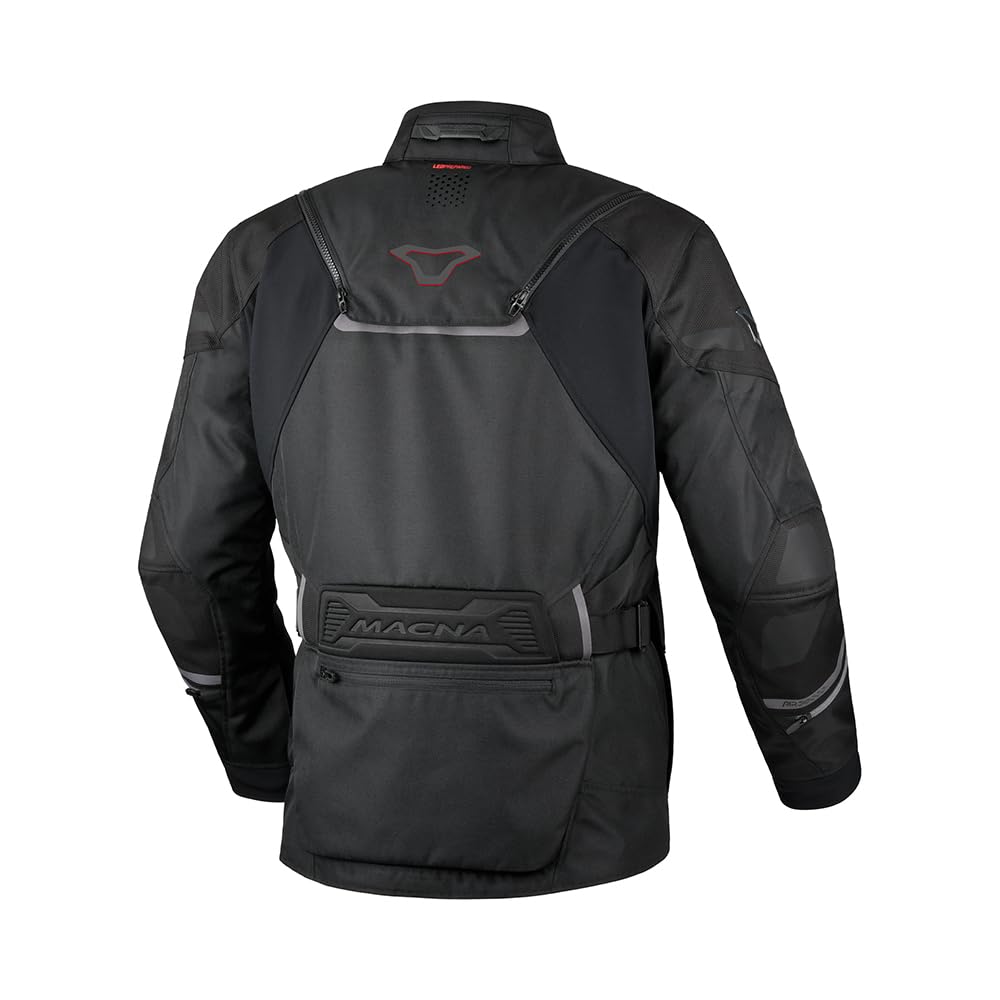 Macna Air Hybrid 2.0 wodoodporna kurtka tekstylna motocyklowa, czarny, 6XL