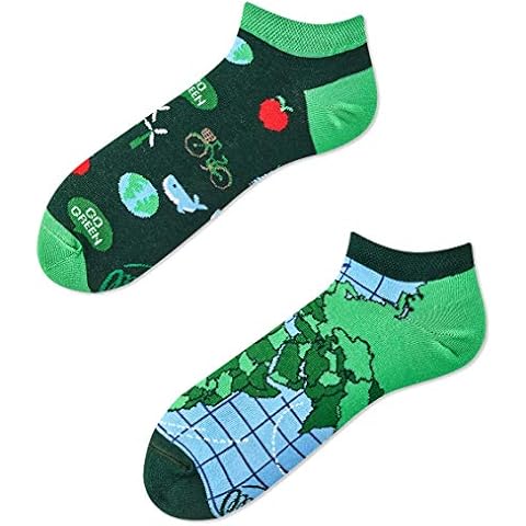 Many Mornings Low Unisex Ankle Socks Save the Planet - Green - 2.5/5 Cover