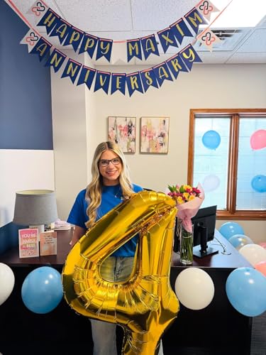 Image of 40 Inch Gold Number 0 Balloon Birthday Party Decorations for Men & Women | 40 Inch Gold inflatable foil number balloons, large birthday decorations for 0th birthday