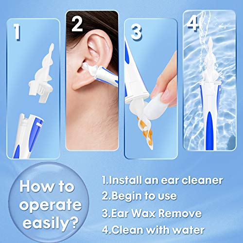 image for DELUX Ear Wax Remover,Q-Grips Ear Wax Removal,Silicone Soft Spiral Ear