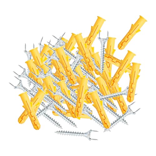 predolo Viti a doppia estremità Viti Chiodi senza saldatura Tassello in legno Vite per battiscopa da parete di fondo, 3,5mm, 50 pezzi