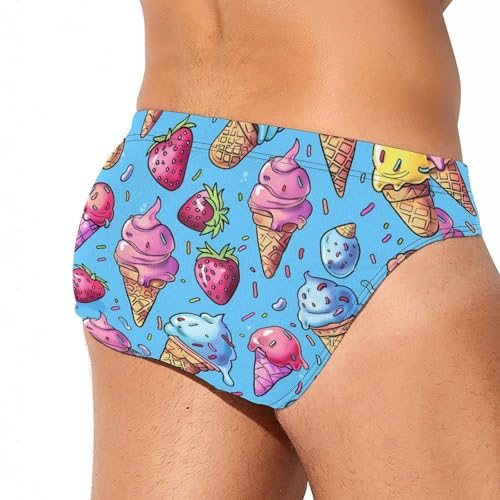 Sweet Ice-Creams Novelty Men's Swimming Brief Swimwear Pants Trunks Beach Shorts Underwear3