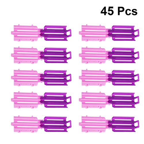 Lurrose 45Pcs Curly Hair Clips Styling Wavy Rollers Women Girl Magic Hair Curlers Without Heat Required Hairdressing Styling Tool For Salon #TOP6