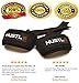 Hustle Athletics Lifting Straps for Weightlifting - Padded Neoprene Wrist Straps for Deadlifting - Cotton Lifting Strap Pair for Men and Women - Gym Crossfit Workout Straps (Black - Stealth Grip)