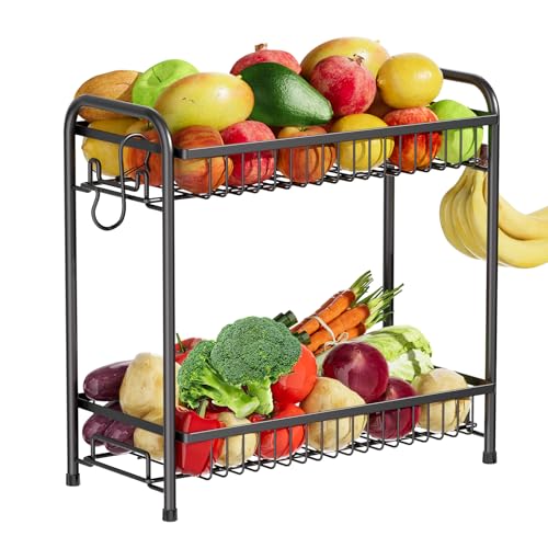 50% Off AURIKAR 2-Tier Fruit Basket with Banana Hanger