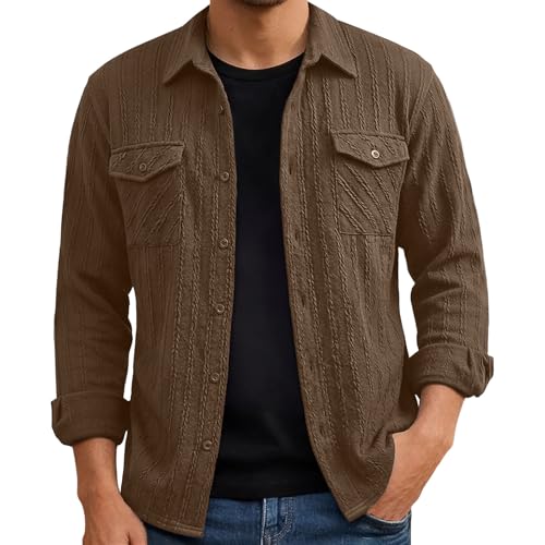 Veste jacquard homme couleur unie avec poches fonctionnelles