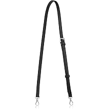Allzedream Bag Strap Leather Shoulder Bag Adjustable Strap for Changing Womens Shoulder Bags Black Silver Hardware