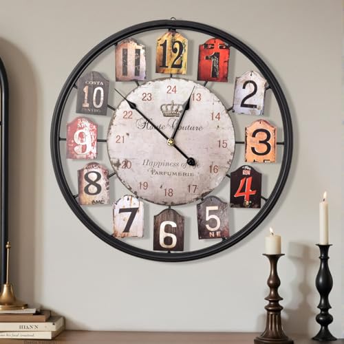 Yumyolk Reloj de Pared - Color Multicolor - Moda Reloj de Pared 60cm