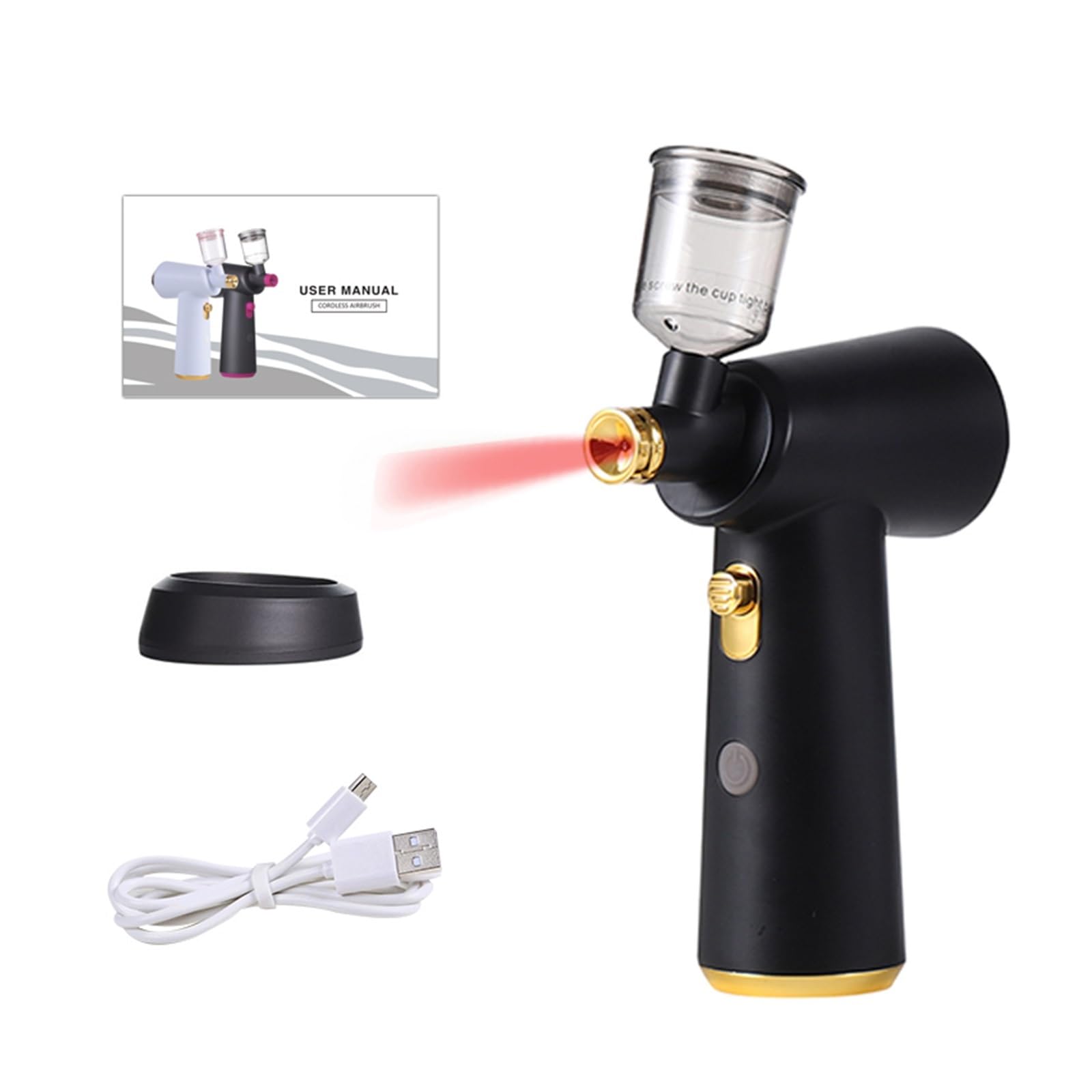 Aérographe rechargeable sans fil pour soin du cuir chevelu, coiffure, art, maquillage et décoration de gâteau