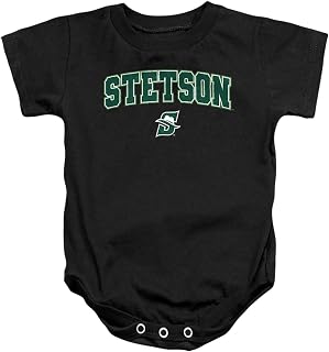LOGOVISION Stetson University Arch Logo Black Unisex Infant Snap Suit for Baby