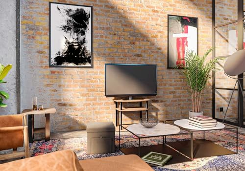 Furinno BASIC Book Shelf, 6-Cube Bookshelf with Open Shelf, 3 x 2 Bookcase with Storage Bins, Closed Back, Horizontal, 11.9 x 31.6 x 23.6, for Living Room, Bedroom, Home Office, Dark Walnut by Furinno - Image 2
