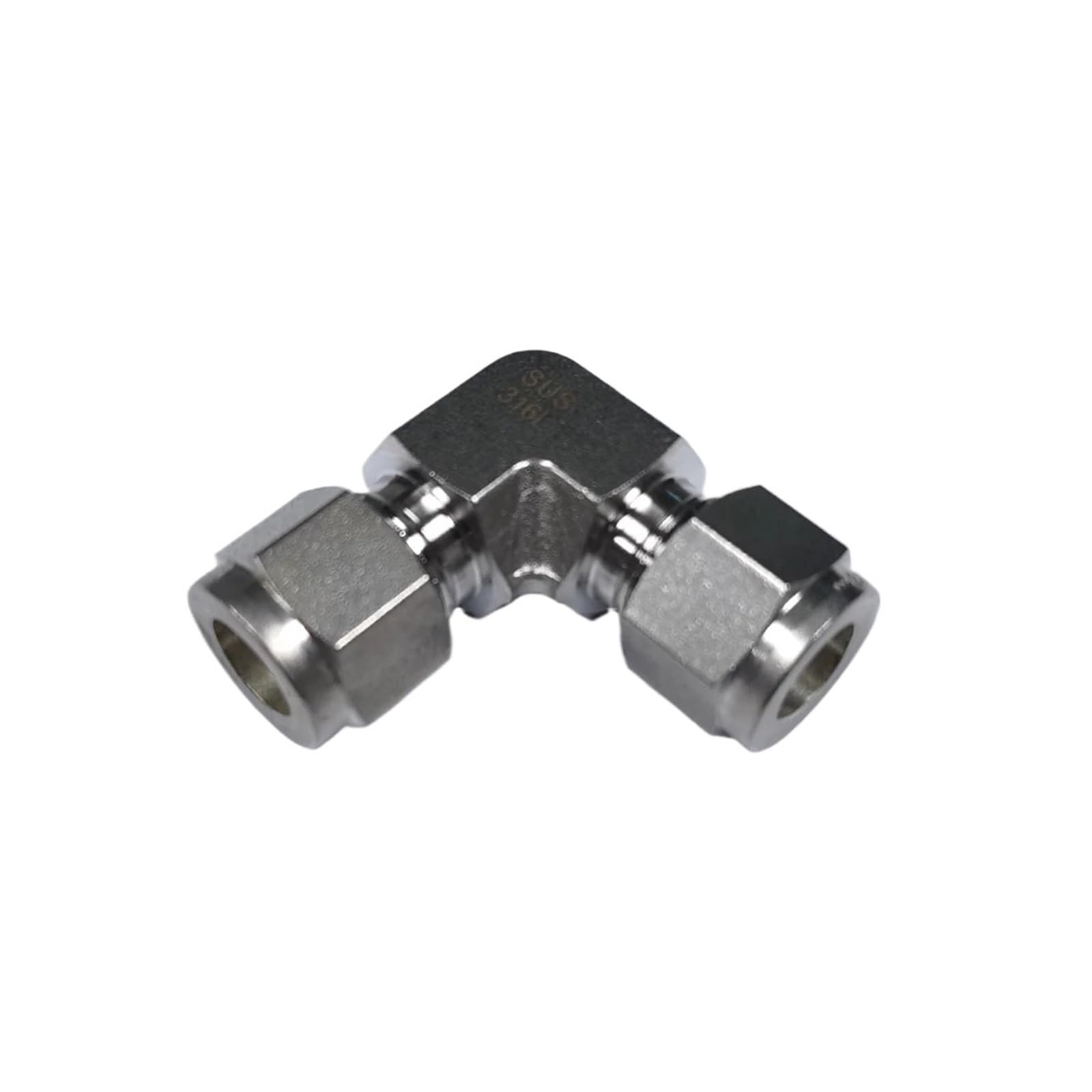 Accesorio de tubería de compresión de codo de unión OD de doble virola, accesorio de tubo de 1/8 "1/4" 3/8 "1/2" 3/4 "para plomería de compresión(3/4")