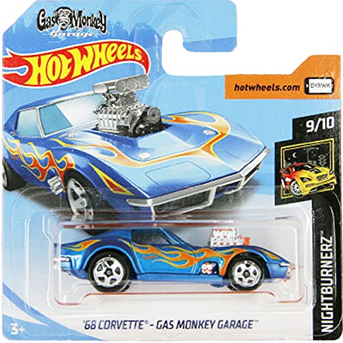 Hot Wheels '68 Corvette Gas Monkey Garage Nightburerz 9/10 (041/365) 2018 Short Card