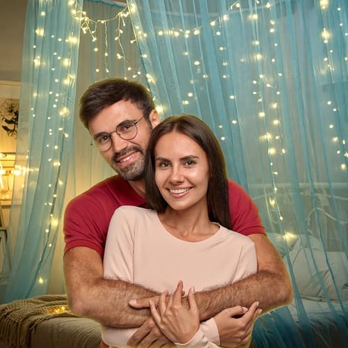 Image of Special You Canopy Tent for Decoration Bedroom, Room Decoration Items for Bedroom, Unstitiched Blue Net Cloth for Decoration 5mtr, Aesthetic Room Decor, Backdrop for Decoration, Canopy Bed Curtains