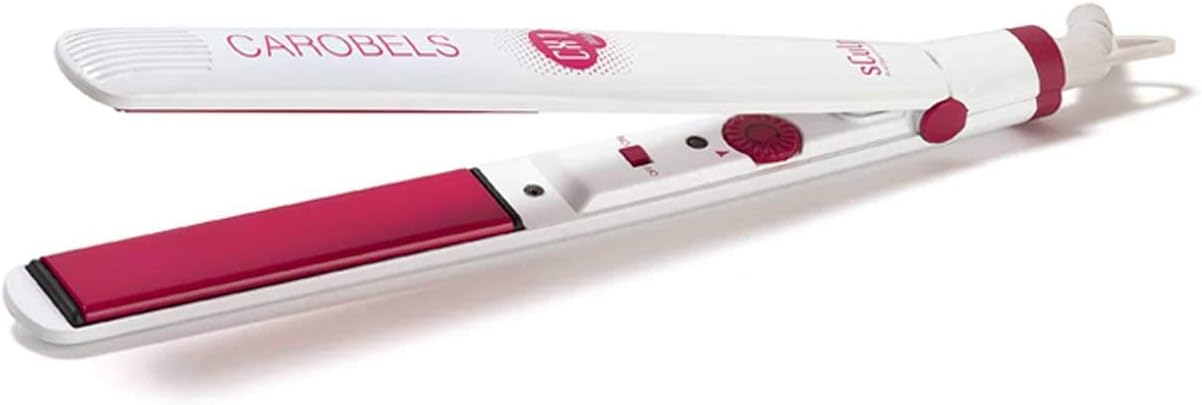 SculpBy CX1 +Plus - Plancha de Pelo Profesional, Placas de Titanio Largas (11cm), Tecnología Cerámica y de Iones, Control de Temperatura de 120 a 220ºC, Blanca