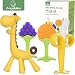 ANGELBLISS Baby Teething Toy Set/ Silicone BPA Free Natural Organic Freezer Safe Teething Toys for Babies 0-6 Months/Soft & Textured - Love Gift for Newborn Infant