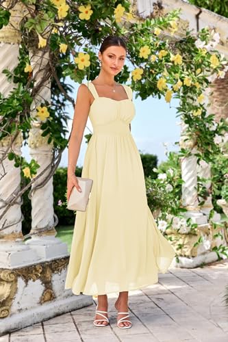 Image of GRACE KARIN 2026 Women's Summer Floral Wedding Guest Dress,Beach Flowy A Line Maxi Off Shoulder Bridesmaid Dresses