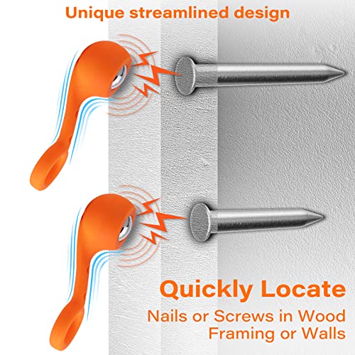 Jfyow Stud Finder Magnet,Magnetic Stud Finder With 6800Gs 27 Pounds Of Pull Magnetic Power,Stud Finder Easy To Carry And Use No Battery Required Detect Metal Through 3/4" Drywall（1Pcs Orange). #TOP3