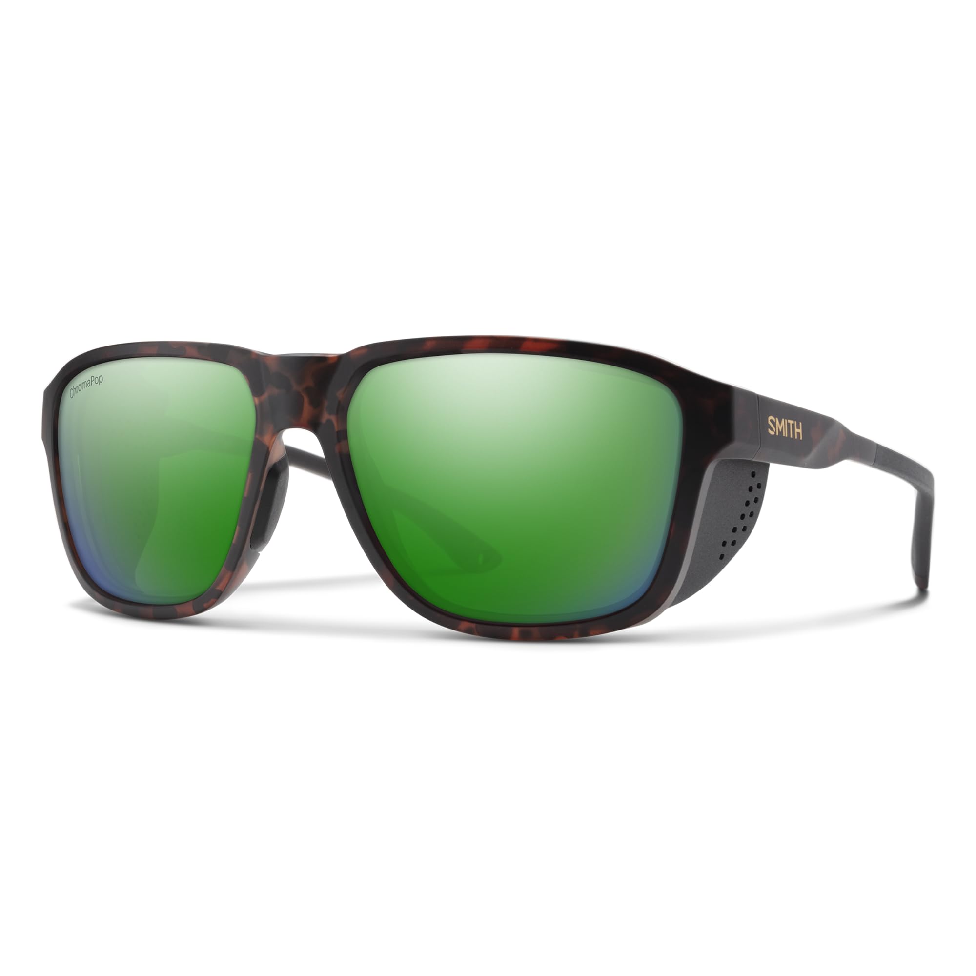 SmithEmbark Sport & Performance Sunglasses - Matte Tortoise Frame | ChromaPop Polarized Green Mirror Lens, Matte Tortoise/Chromapop Polarized Green Mirror, One size