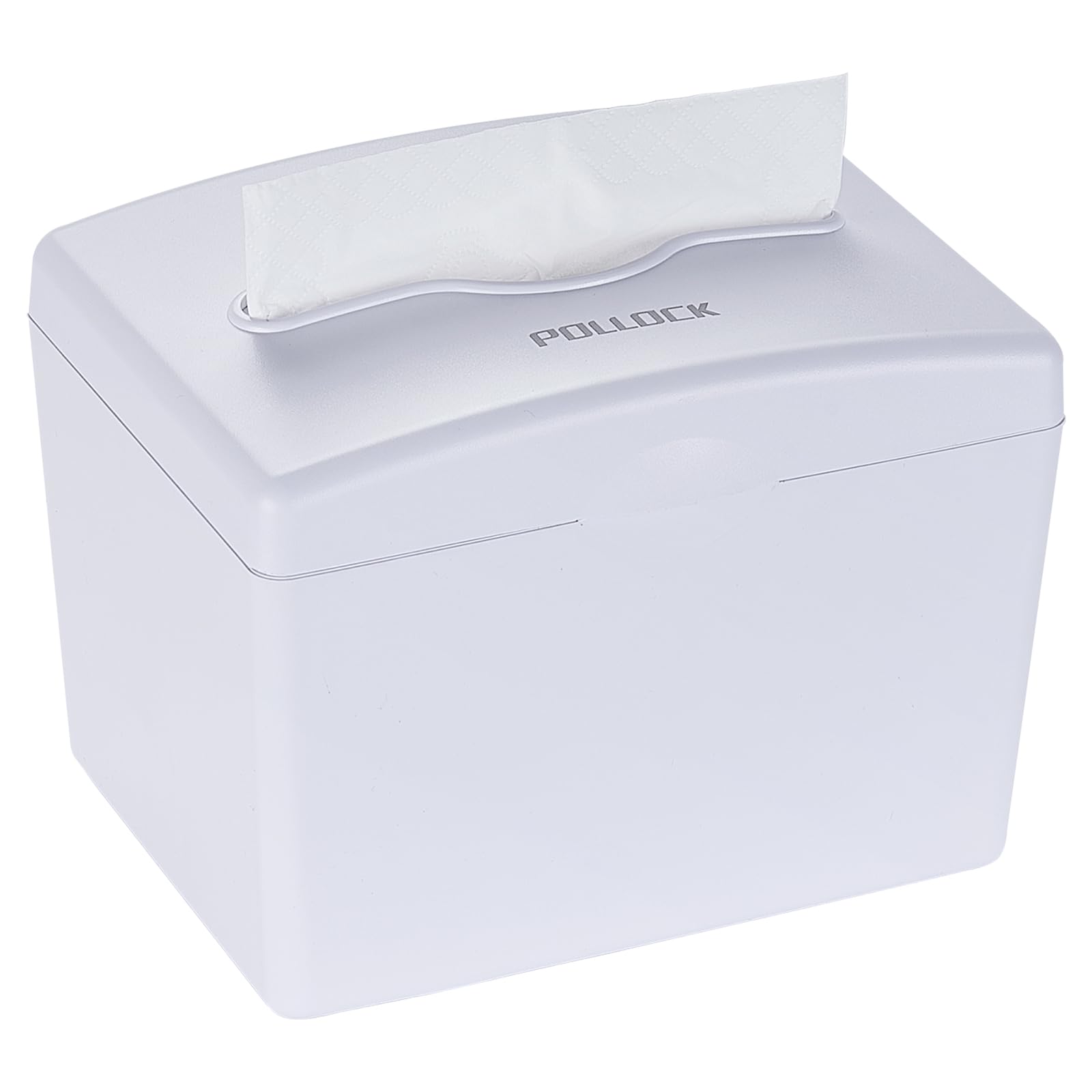 Pollock Dispensador de Servilletas de Sobremesa, Toallas de Mano, Papel Secamanos, Base Antideslizante, Gran Capacidad, Blanco
