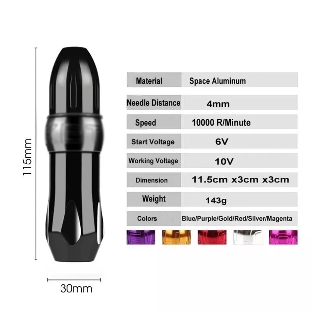 Tattoo Machine Set Mini Battery Power Supply with Cartridge Needle Jack Rotary Pen Kit Permanent