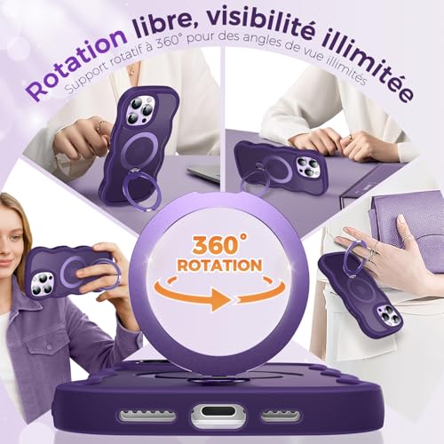 Coque iPhone 16 Pro violette compatible MagSafe pour vos vidéos - 2