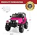 Best Choice Products Kids 12V Ride On Truck, Battery Powered Toy Car w/Spring Suspension, Remote Control, 3 Speeds, LED Lights, Bluetooth - Hot Pink