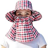 [Vlwm] 2個入り ガーデニング 帽子 農園帽 サンバイザー UVカット つば広 折りたたみ 紫外線対策 日よけ 首ガード おしゃれ帽子 フェイスカバー 農作業 園芸 釣り アウトドア (D)