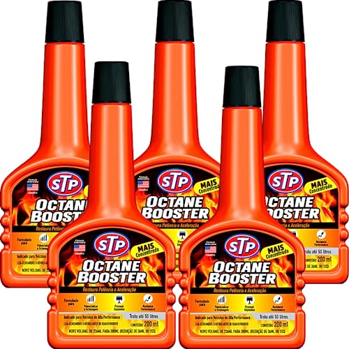 Kit 5 Octane Booster Stp - Aditivo Tanque Combustível Gasolina Super Concentrado