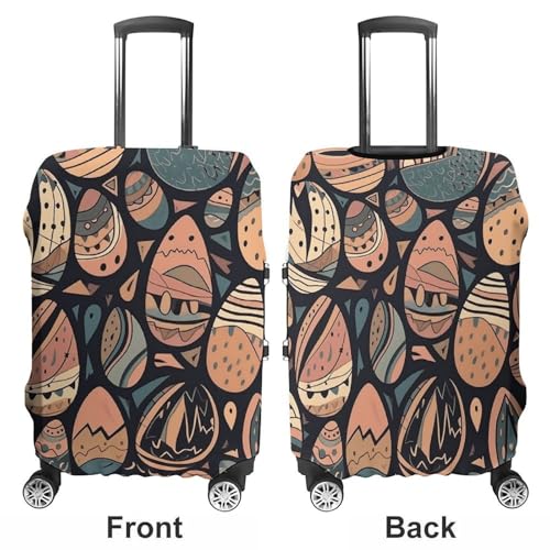 Travel Luggage Cover Elastic Suitcase Cover Easter Egg Pattern Luggage Cover Anti-Scratch Suitcase Protector Washable Dustproof Baggage Cover Fits 18-32 Inch Luggages L3
