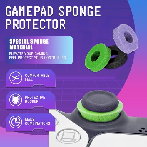 Image of 6 Pack Precision Rings for PS4 /5, Precision Rings for Xbox, Compatible with Xbox Controllers Accessories-Control with Soft Silicone Rings - Compatible with Fortnite & FPS Games,Black+Purple+Green