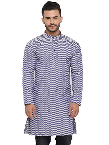 Image of SHOWOFF Men`s Cotton Printed Slim Fit Kurta