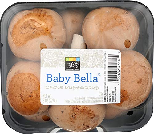 365 Everyday Value, Baby Bella Whole Mushrooms, 8 oz