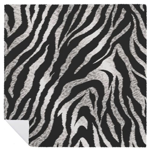 Servilletas de Tela Estampado Cebra Blanco y Negro Pack 6 miniatura 6
