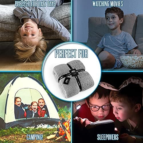 CityComfort Kids Sleeping Bag, Foldable Teddy Fleece Sleeping Bag For Boys And Girls To Use Indoor, Childrens Sleeping Bags, Soft, Warm And Fun