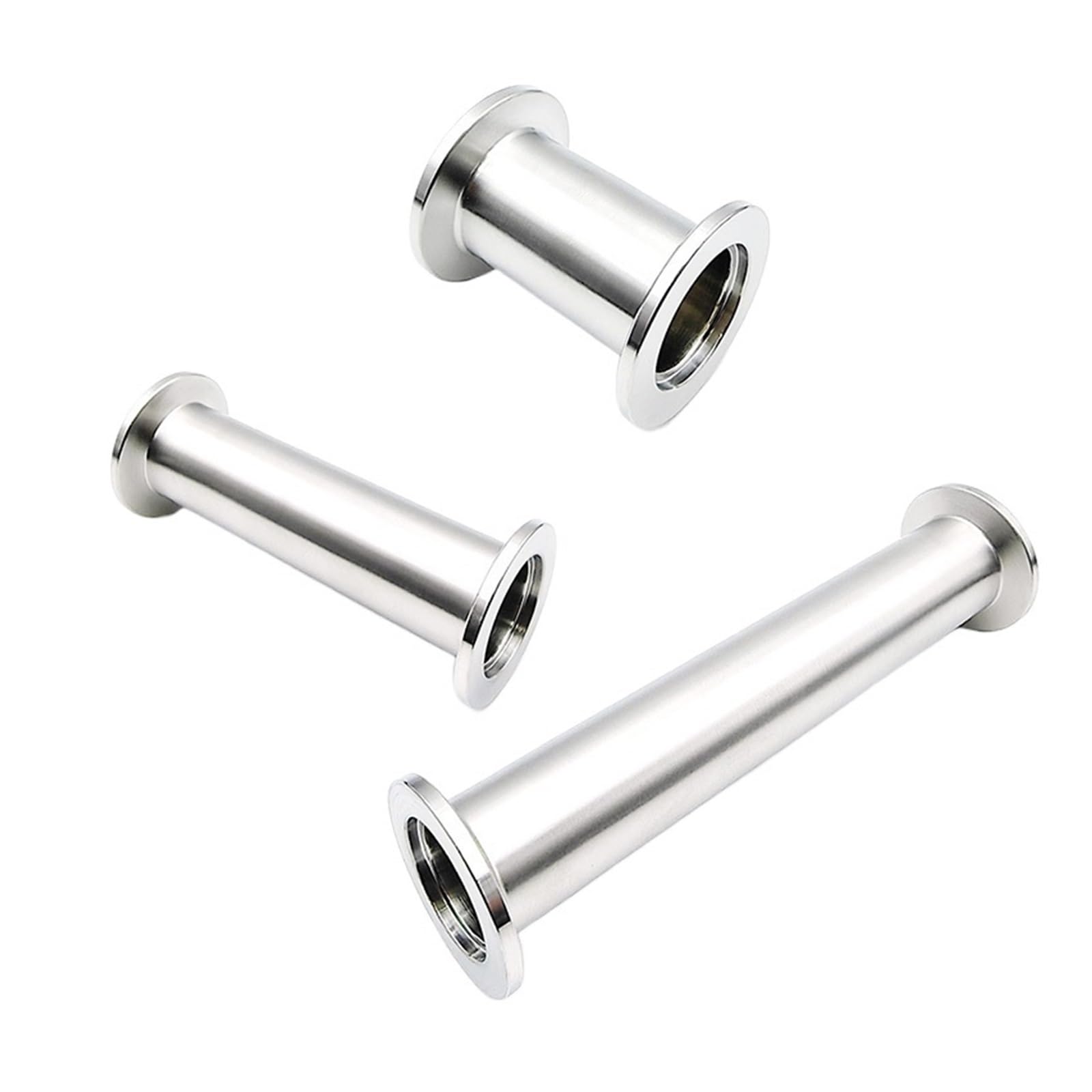 KF16 KF25 KF40 KF50 304 Edelstahl Vakuum Flansch Kurze Rohr Quick Fit Joint Adapter for Vakuum Pumpe System 40-200mm(KF50,200mm)