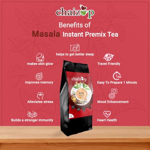 Image of Chaizup Premium 1 Min Instant Masala Tea Premix - 1kg Poly (Pack of 3) | Masala Flavours | Approx. 216 Servings | 3kg